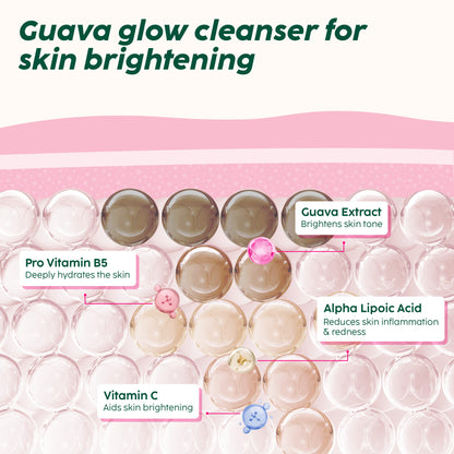 Guava Glow Juicy Cleanser For Skin Brightening With Vitamin C