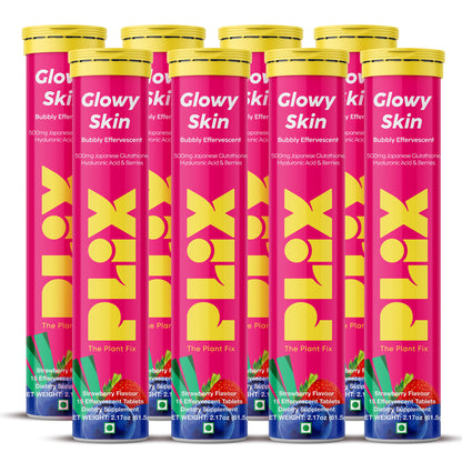 Glowy Skin Effervescent with 500mg Glutathione 8 Pack