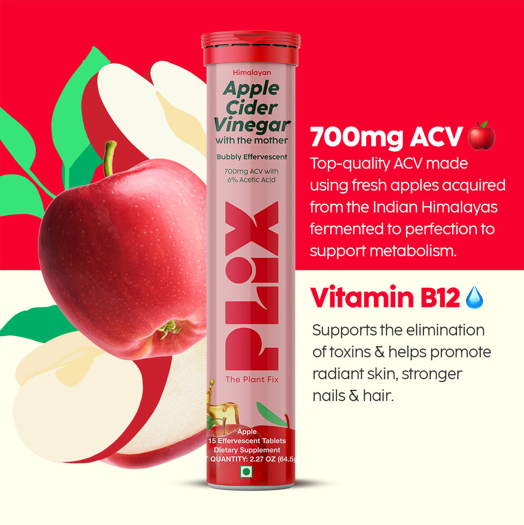 Apple Cider Vinegar Effervescent with 700mg ACV 4 Pack